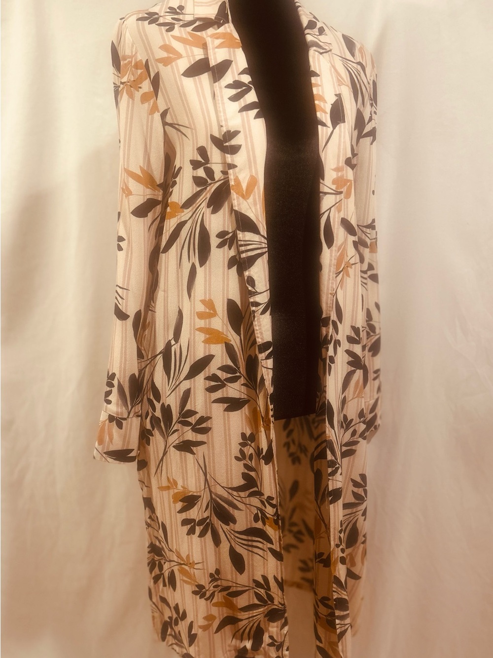 Saltwater LUXE Floral Striped Coverup Duster Kimono